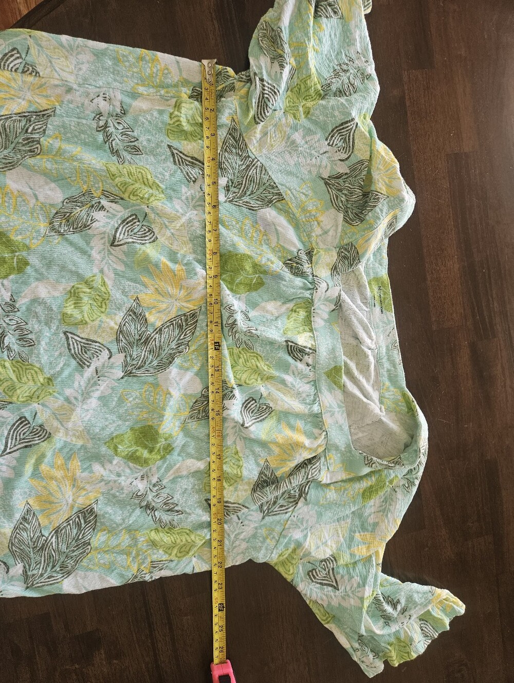 New Directions Green And Blue 3/4 Sleeve Blouse Size Large - Picture 5 of 6